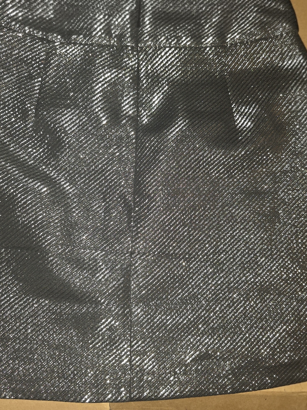 H&M Metallic Black Silver Textured Skirt